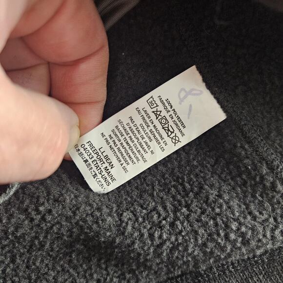 L.L.Bean Jacket Womens 3X Hooded Full Zip Charcoal Gray Sweater Fleece Hoodie - Picture 3 of 12